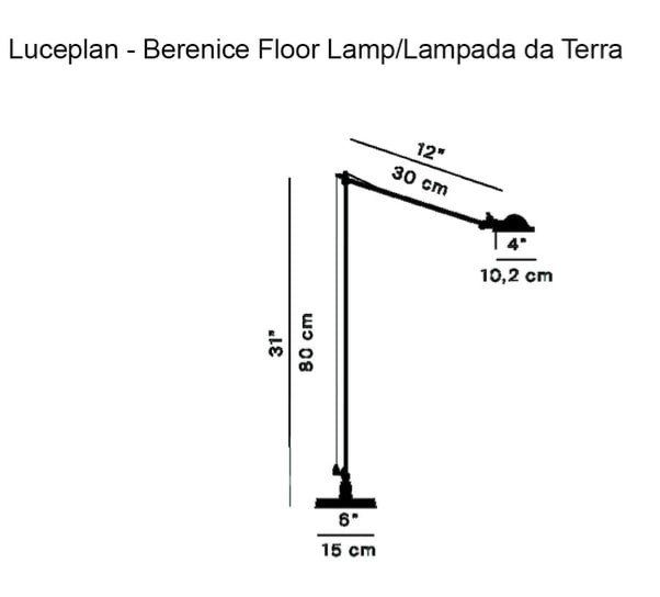 Luceplan Lampade: LUCEPLAN Berenice Floor Lamp Stehlampe Leselampe schwarz – Usato da Rotkreuz venduto da CRLNSC 6