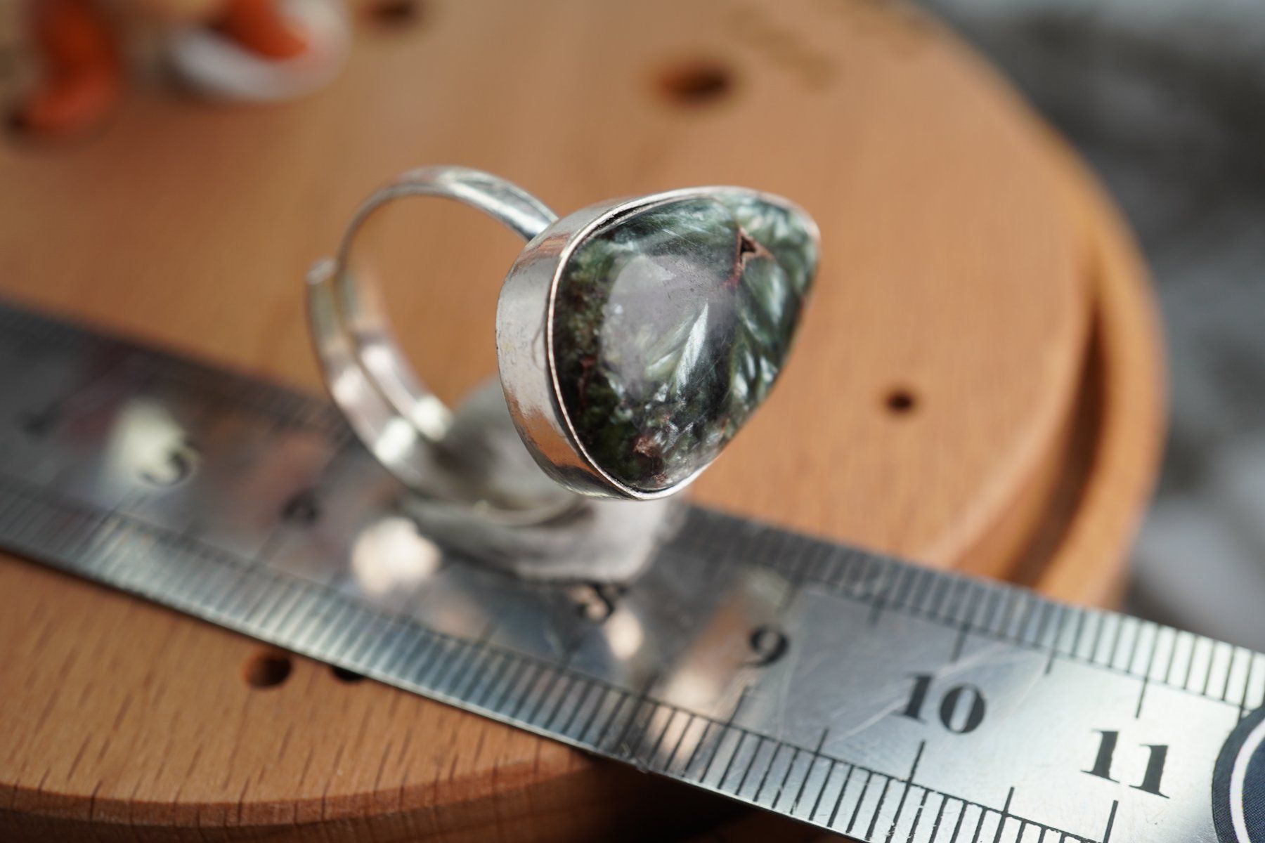 Mineralien & Heilsteine: Seraphinit     ring Grösse  Variabel     (Räumung!) – Neu und originalverpackt aus Eschenbach SG von topstone 4