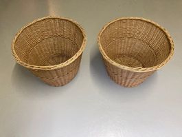 Körbe geflochten (2 Stück), Rattan
