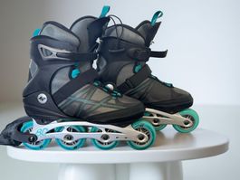 K2 Alexis 80 Alu Inlineskates Damen schwarz türkis