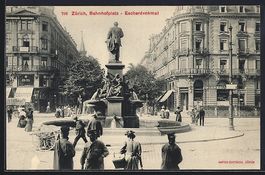 Zürich, Escherdenkmal am Bahnhofsplatz