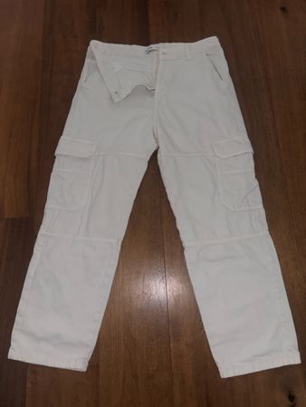 Pantalon cargo BERSHKA blanc taille 42 bon état