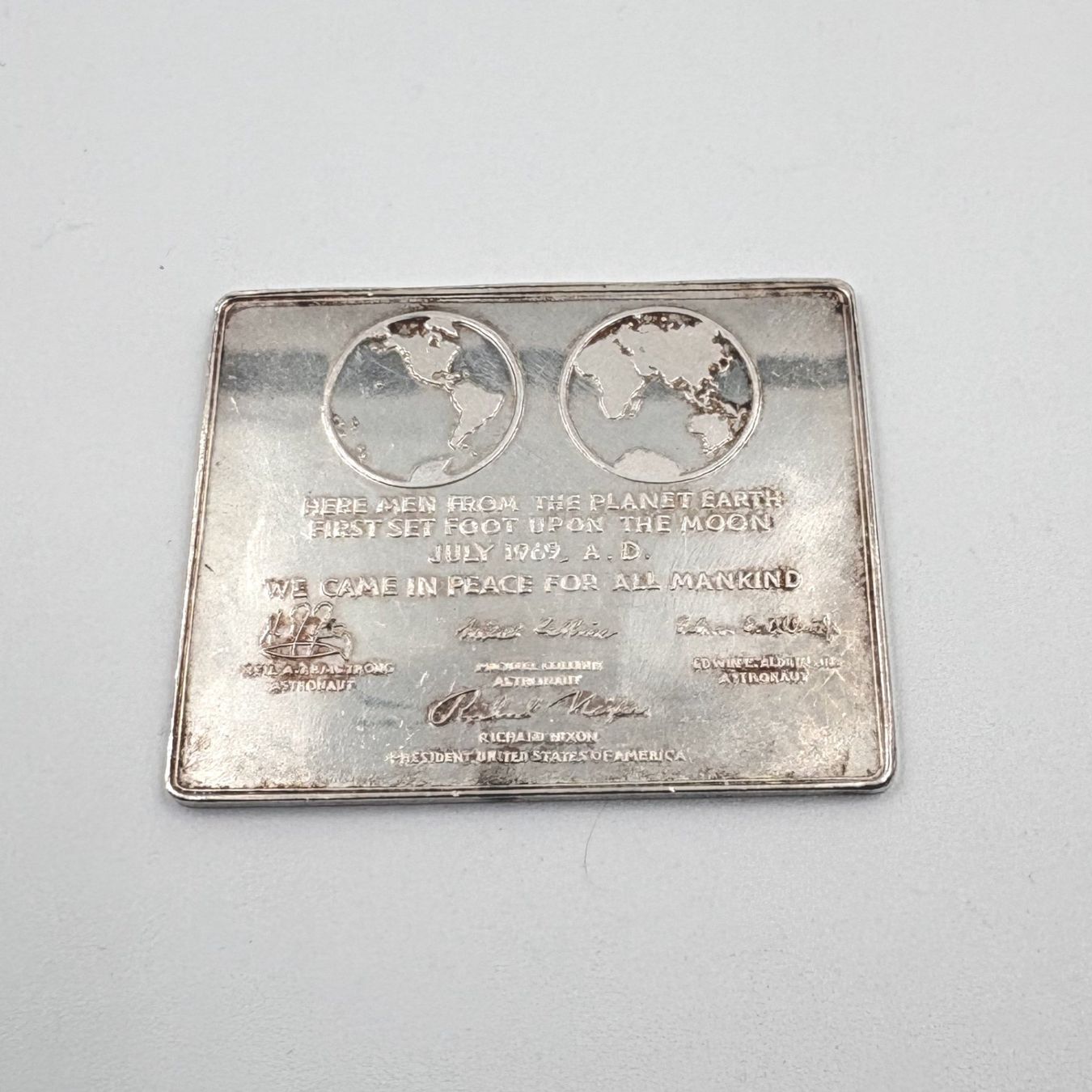 Medaillen: 1969 Silberplakette Apollo 11 Mondlandung – Gebraucht aus Hombrechtikon von Bruenel