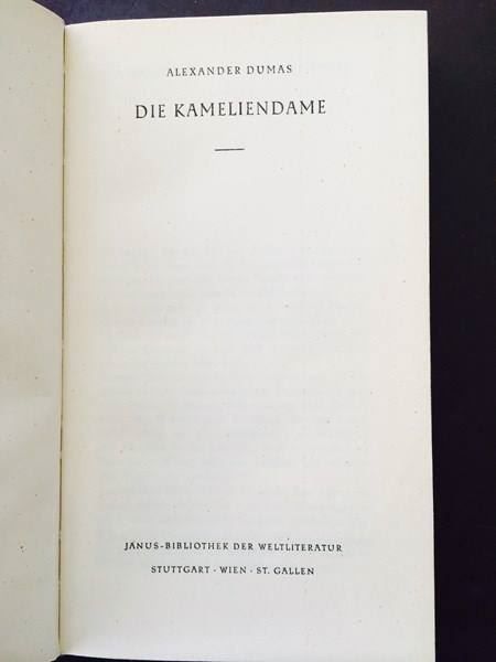 Libri: Buch "Die Kameliendame" Jahr 1950 ! – Usato da Brügg BE venduto da rutschimedizin 1