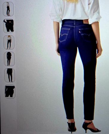 Jeans Levi's femme taille haute bleu foncé W28 L32
