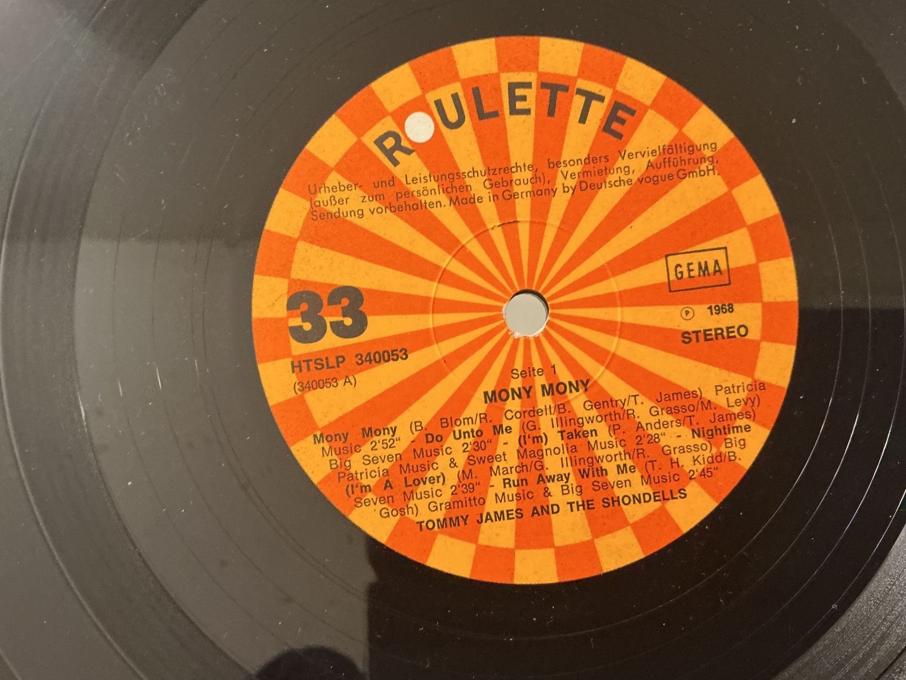 Dischi in vinile: Tommy James & The Shondells LP - Mony Mony – Usato da Winterthur venduto da Tumko-Vinyl 2