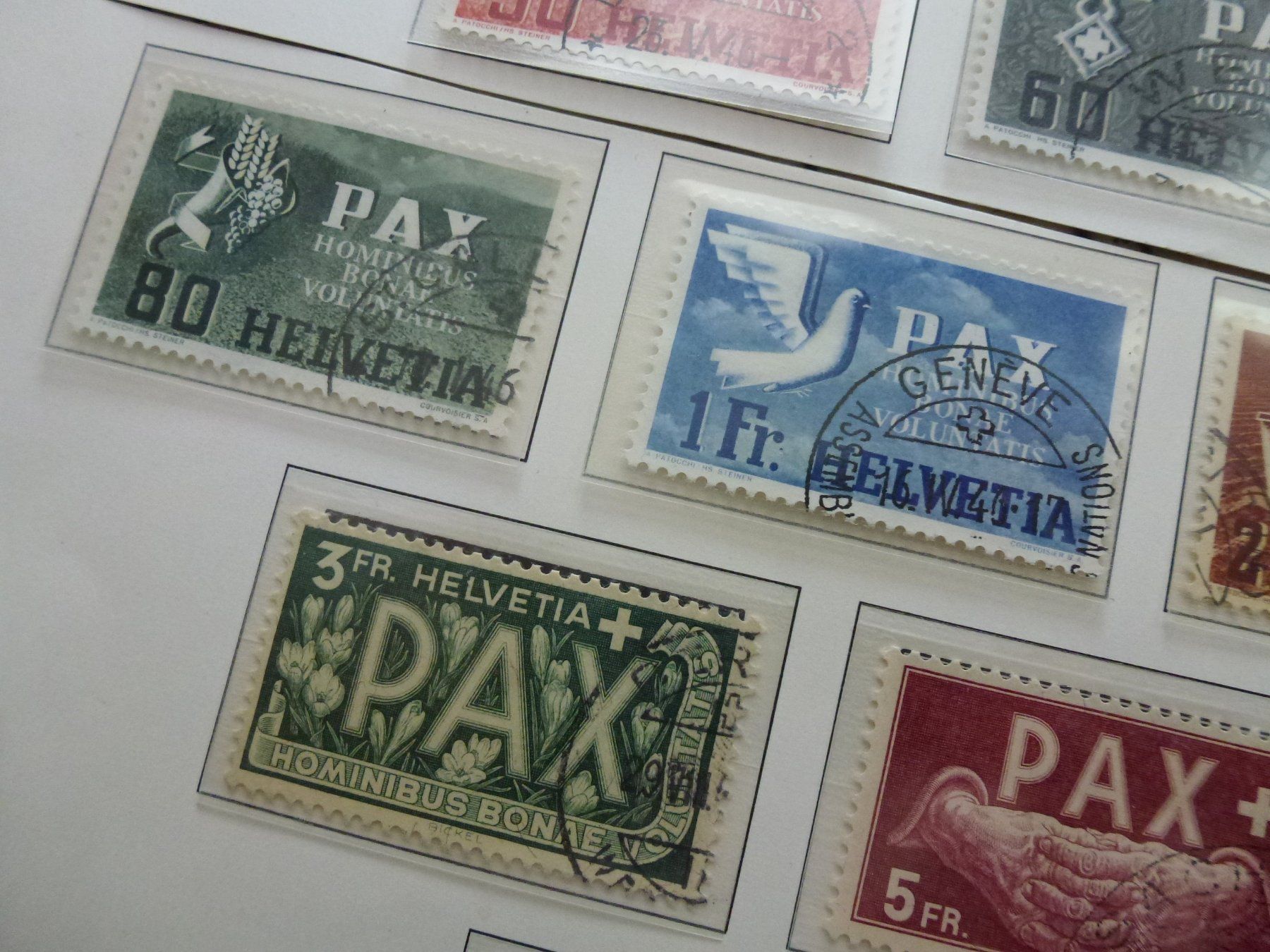 Alle Briefmarken: ++ PAX Satz 1945 gestempelt – Gebraucht aus Walkringen von Casablanca777 4