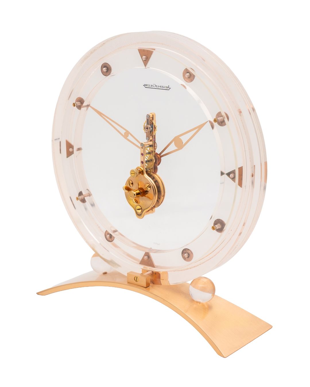 Jaeger-Lecoultre Orologi da terra & Orologi da parete: Jaeger-LeCoultre 8 Days Desk Clock Vintage Plexiglas – Usato da Genève venduto da aspaklariacollection 3