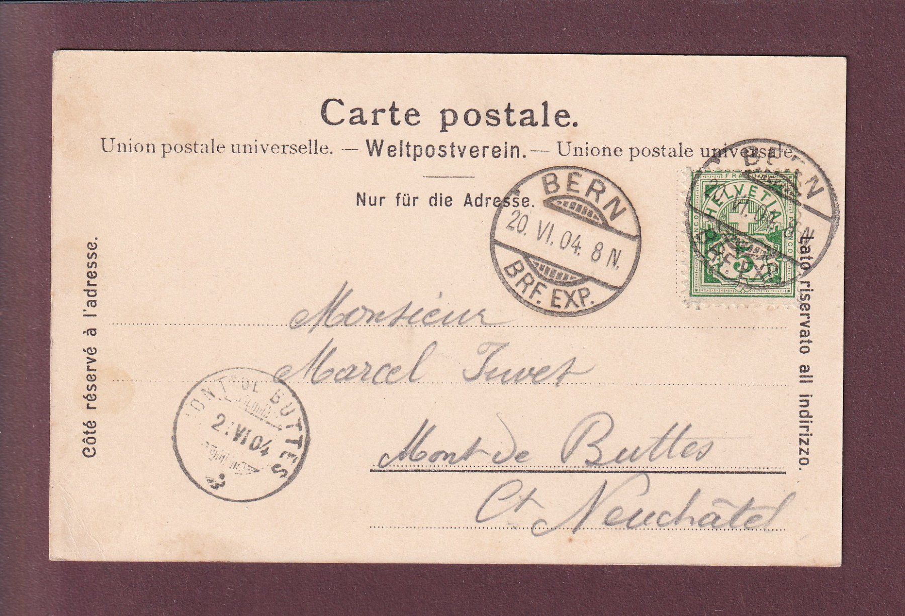 Cartoline postali: BERN - Bärengraben - 1904 – Usato da Pully venduto da nicecards 1