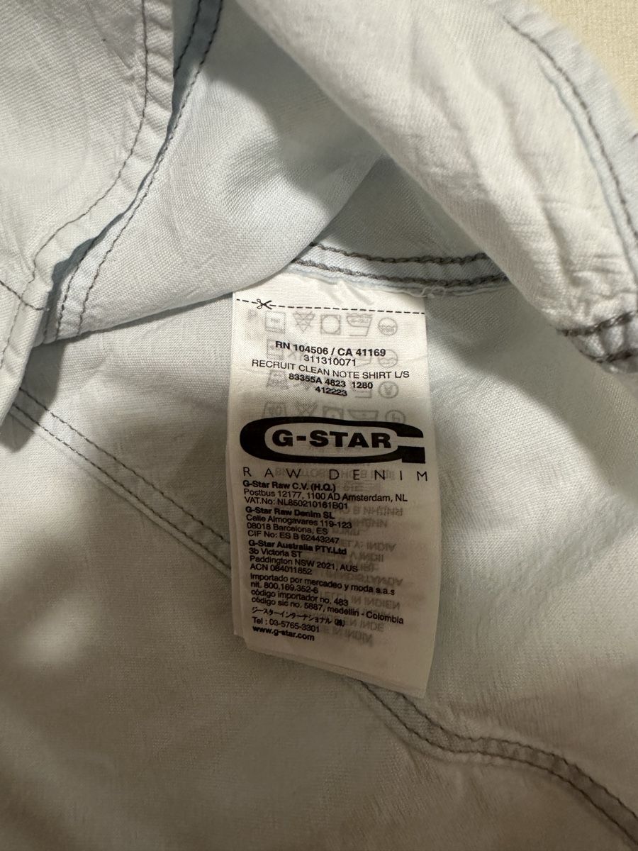G-Star Camicie: G-Star Raw Herrenhemd Grösse M, hellblau – Usato da Felben wellhausen venduto da To.el 3