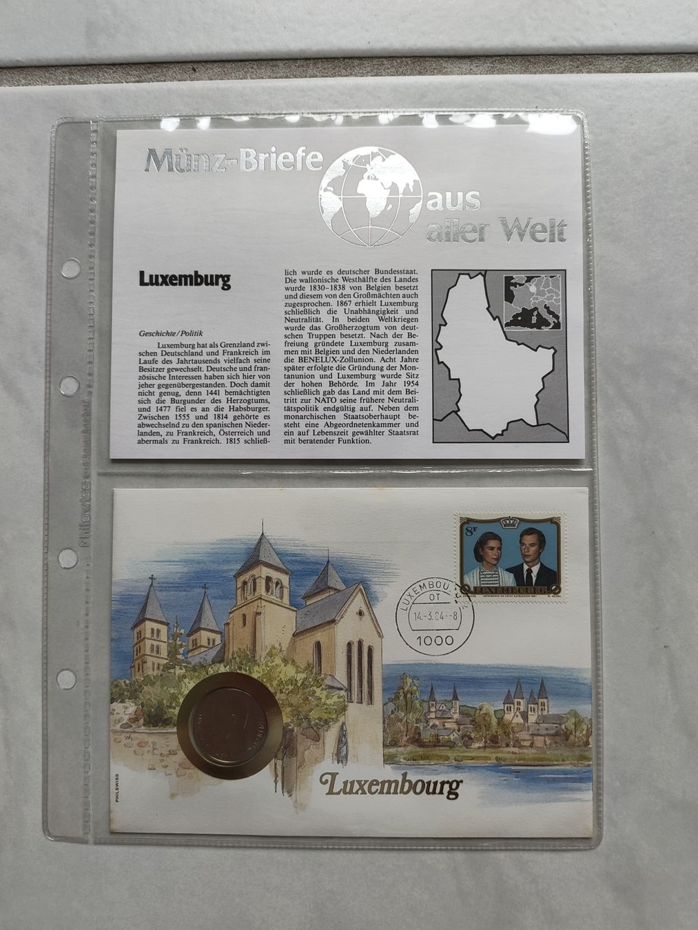 Alle Münzen: Münzbrief Luxemburg – Neu (gemäss Beschreibung) aus Schönenwerd von pin_rn7v