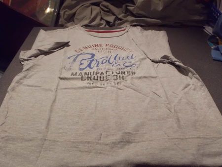 T-Shirt ca. Grösse 176, grau, Aufdruck: