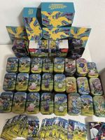 Pokémon Sammelkarten Sammlung Tin Boxen Booster Packs leer