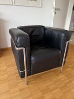 Sessel Le Corbusier LC1 schwarz Leder Chromgestell
