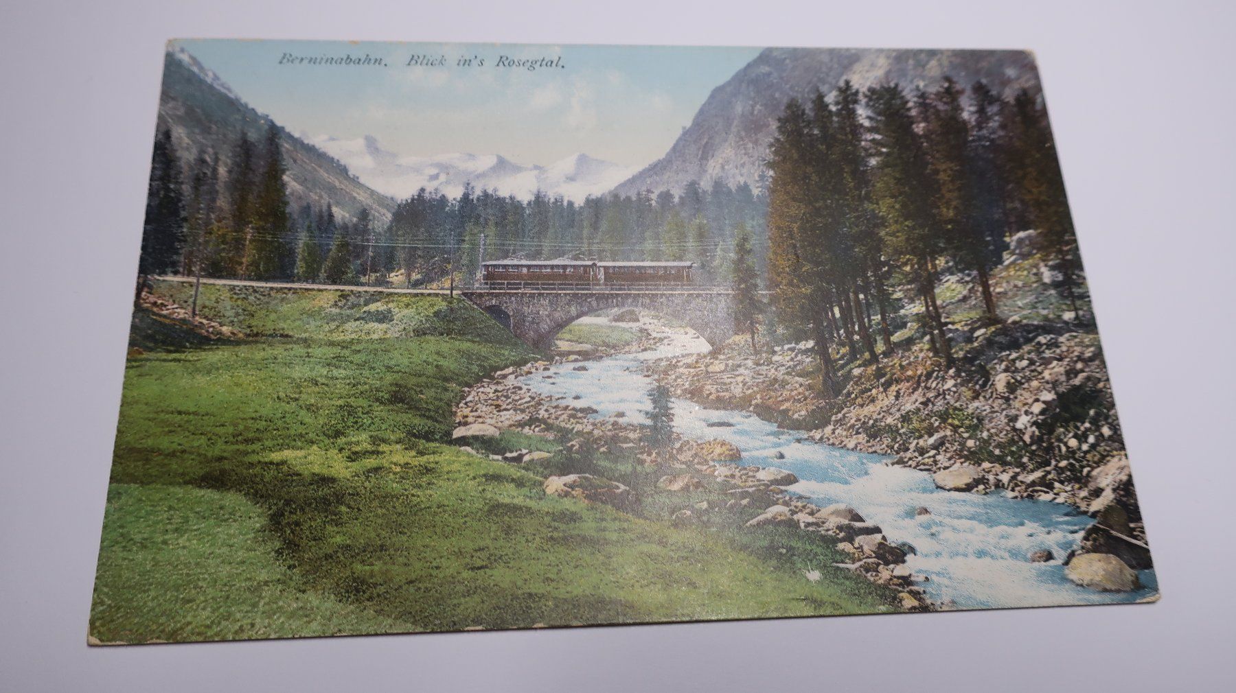 Cartoline postali: Berninabahn Blick in's Rosegtal – Usato da Cormoret venduto da Pascalll2001 1