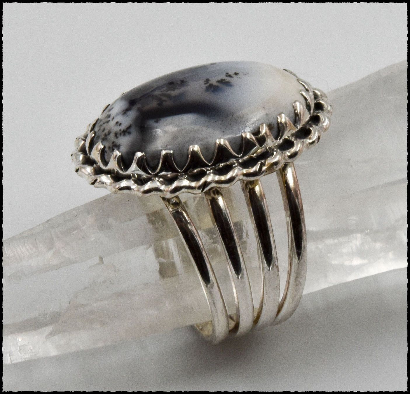 Anelli: DENDRITE OPAL, Dendriten Opal Ring 925 Silber – Nuovo e nell'imballaggio originale da Oberglatt ZH venduto da Goldfee1 2