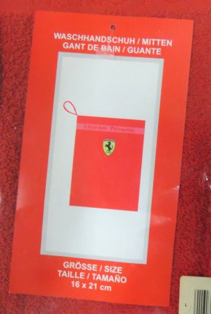 Original Ferrari Waschhandschu rot