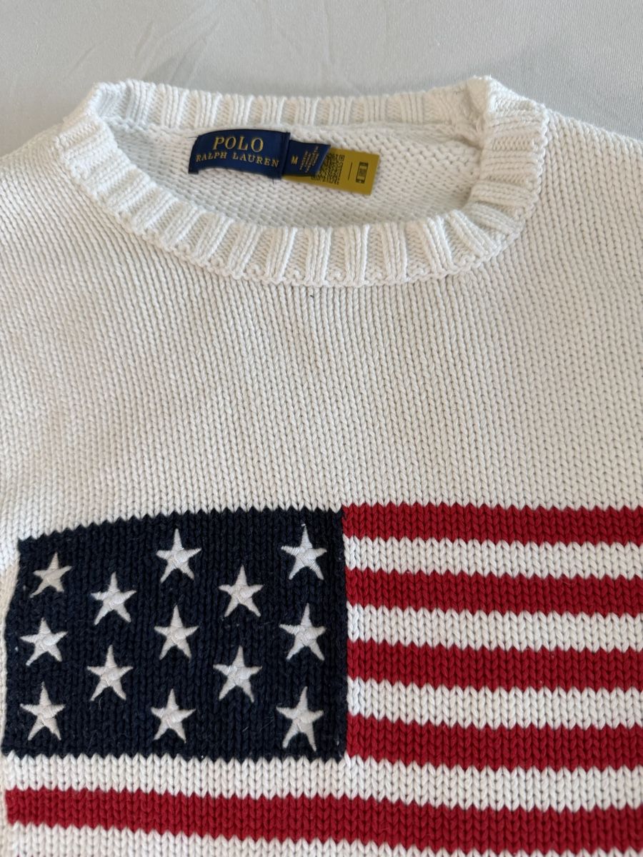 Ralph Lauren Maglioni & Felpe: Polo Ralph Lauren Pullover US Flag Grösse M Weiss – Usato da Muri b. Bern venduto da pro_f2tr 1