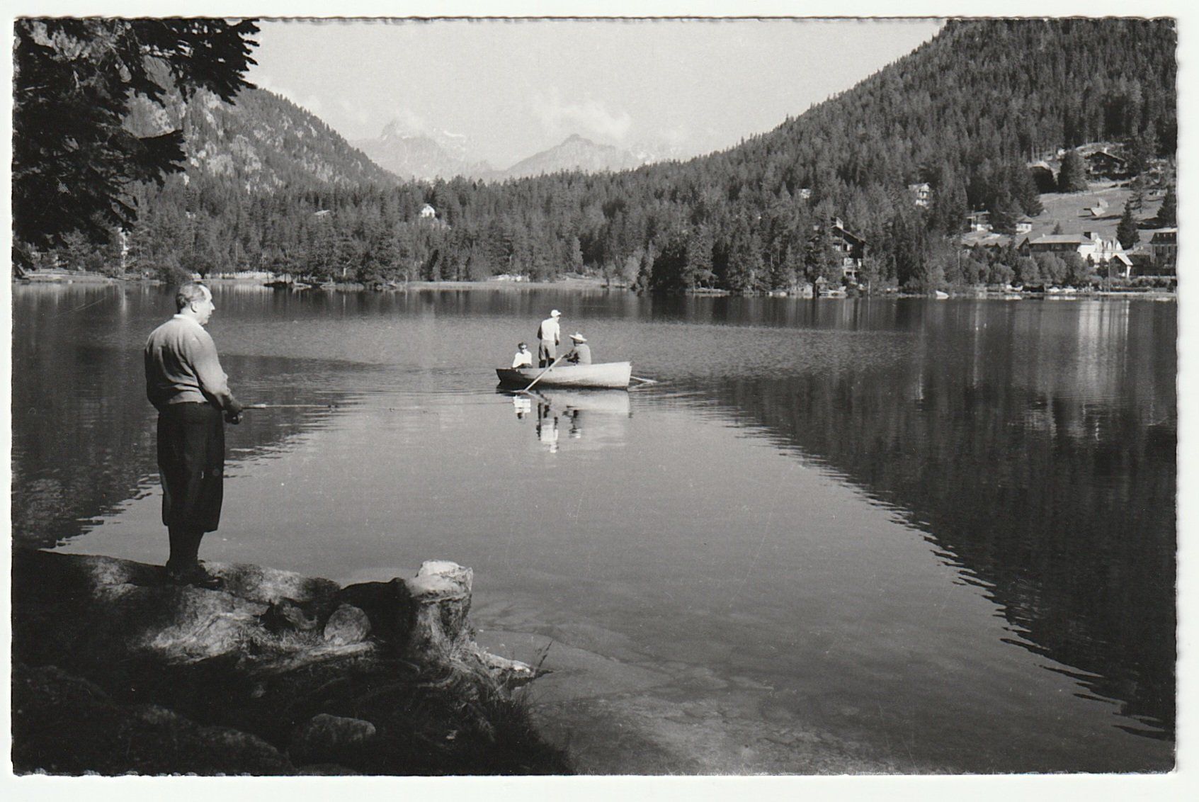 Cartes postales: Postkarte 1963 Champex, "Plaisir de  la Pêche", Valais – D'occasion à St. Gallen par Ricardo_Deals