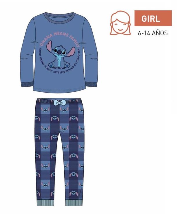 Disney Pyjama Long Lilo Et Stitch Pour Fille