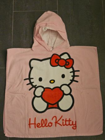 Hello Kitty Mädchen Bade-Poncho - Bademantel - pink