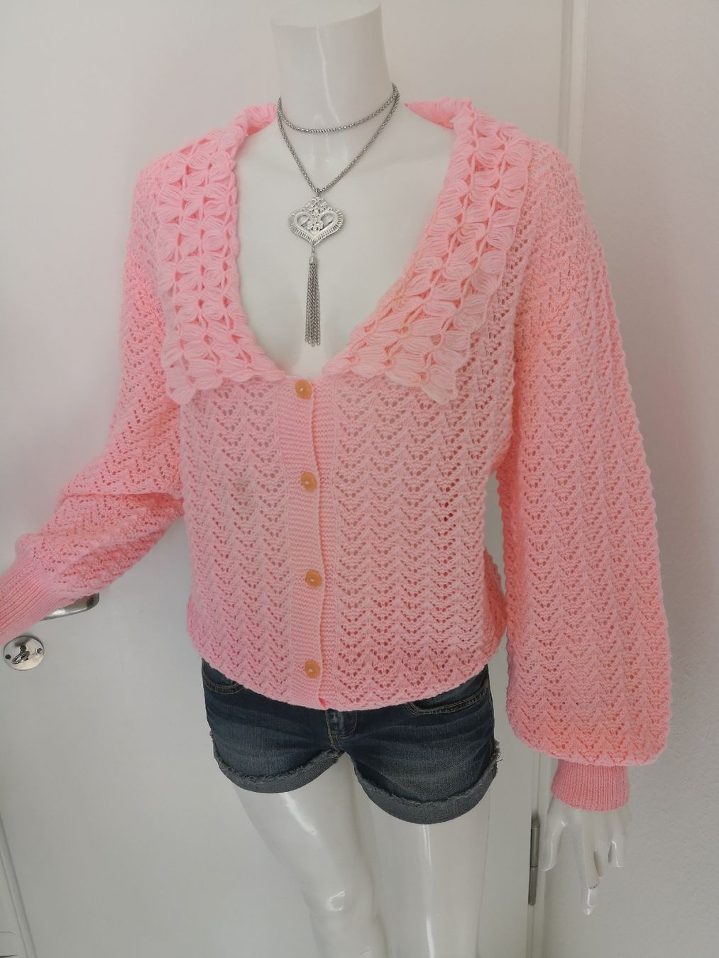 Jacken: 🤩HANDGEMACHTE STRICK-JACKE ROSA – Neu (gemäss Beschreibung) aus Olten von Naja-Twins-Twins 5