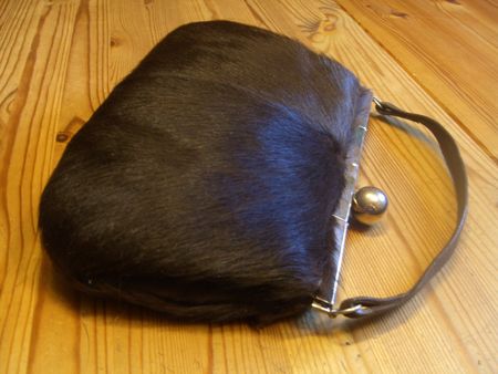 antike Handtasche /warmer Muff, echt Fell, cooler Retro-Look