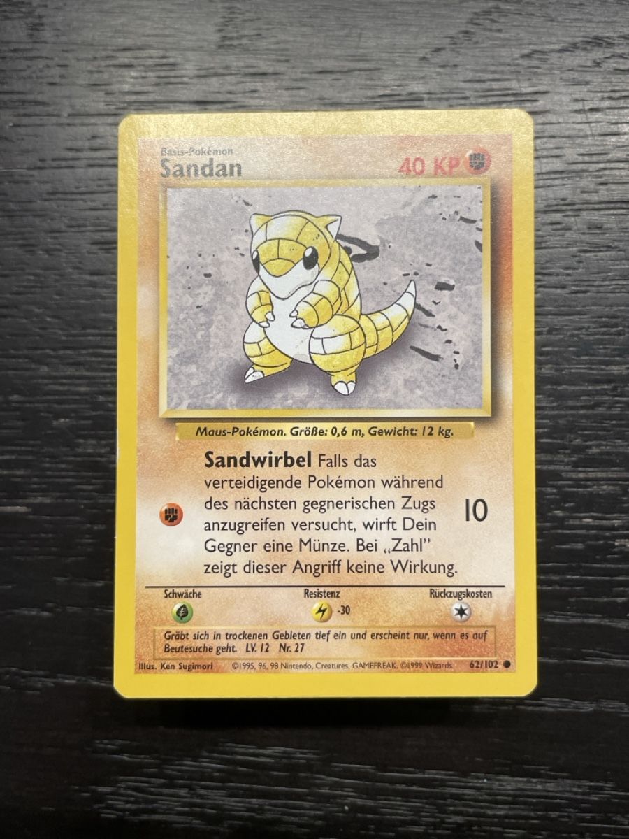 Pokémon Carte collezionabili: Sandan 62/102 base basis pokemon – Usato da Hugelshofen venduto da Suimosa