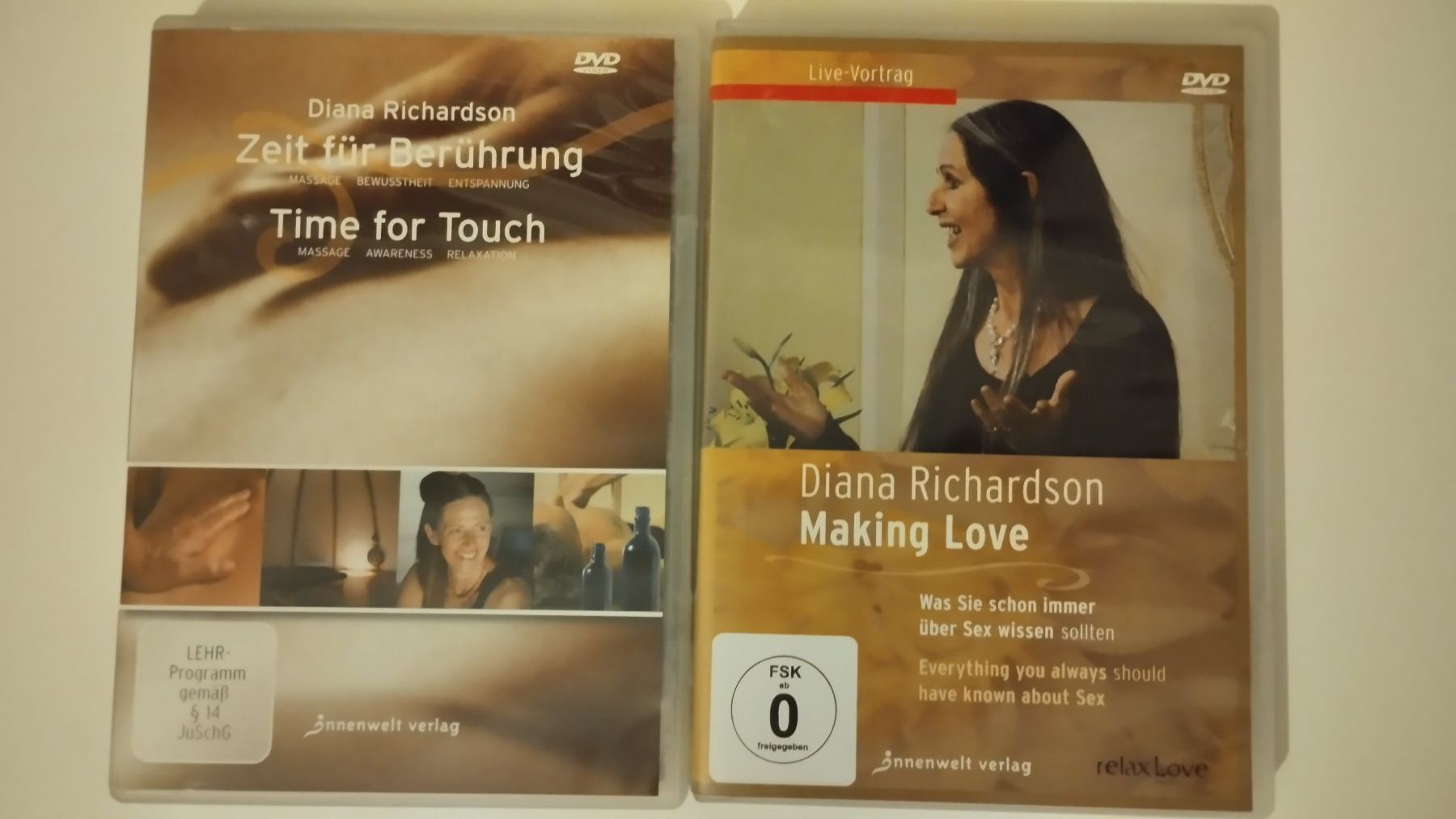 Tutti i DVDs: DIANA RICHARDSON MAKING LOVE + TIME FOR TOUCH DVDs – Usato da Basel venduto da Bal-Sagoth