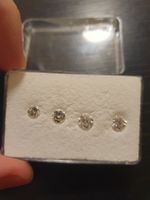 4 echte Diamanten, unbehandelt, Top Zustand, Rarität