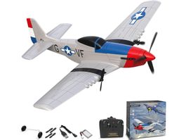 P-51D Mustang-3-Kanal, Spw 400mm, RTF Komplett Set mit Gyro