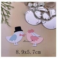 Neues Stanzschablonen-Set Vermählung, Hochzeit, Vögeli