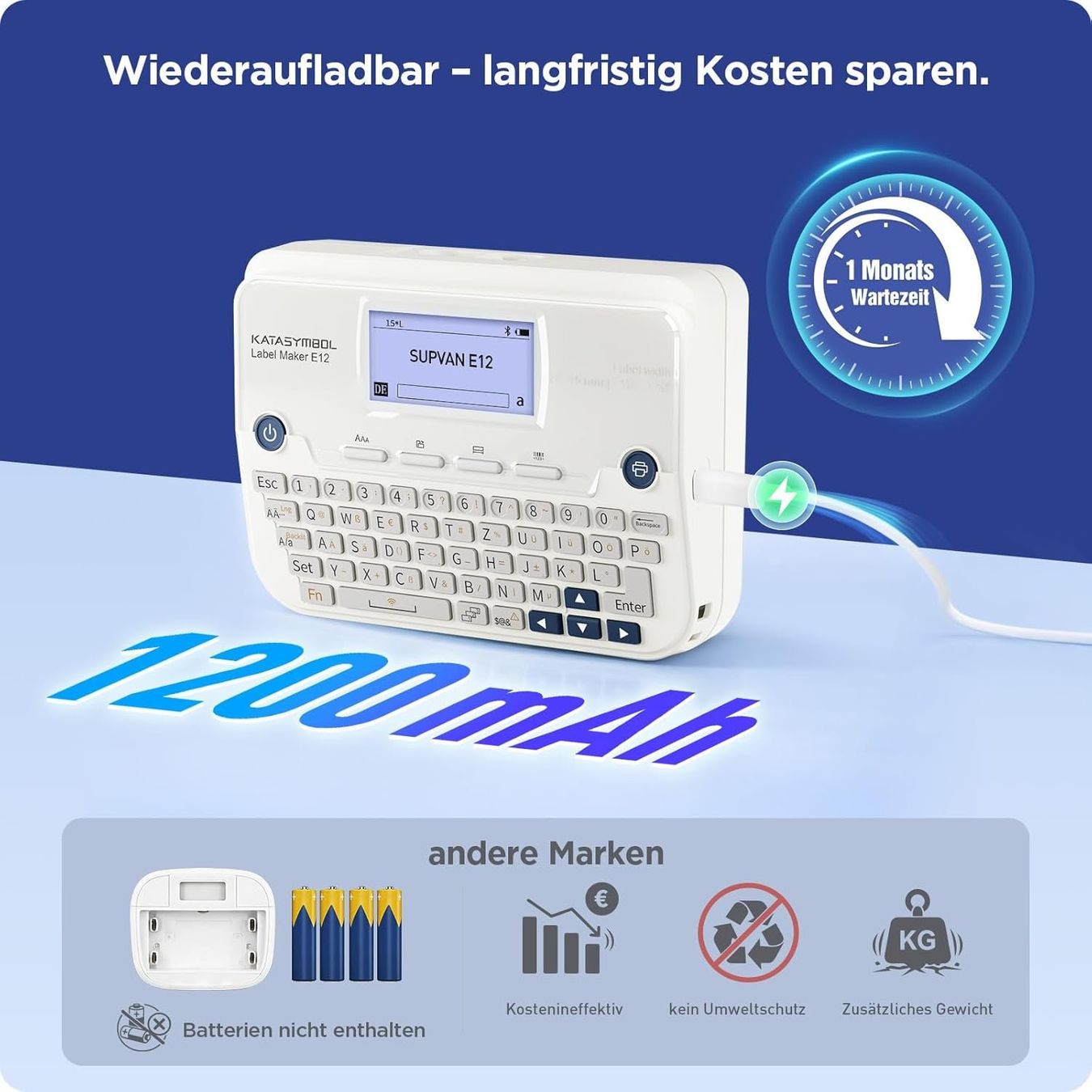 Stampanti: Etikettendrucker QWERTZ Bluetooth USB-C 4 Rollen – Nuovo e nell'imballaggio originale da Suhr venduto da SchnapperCH 3