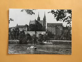 Basel Pfalz mit Rhein und Münster Fähre