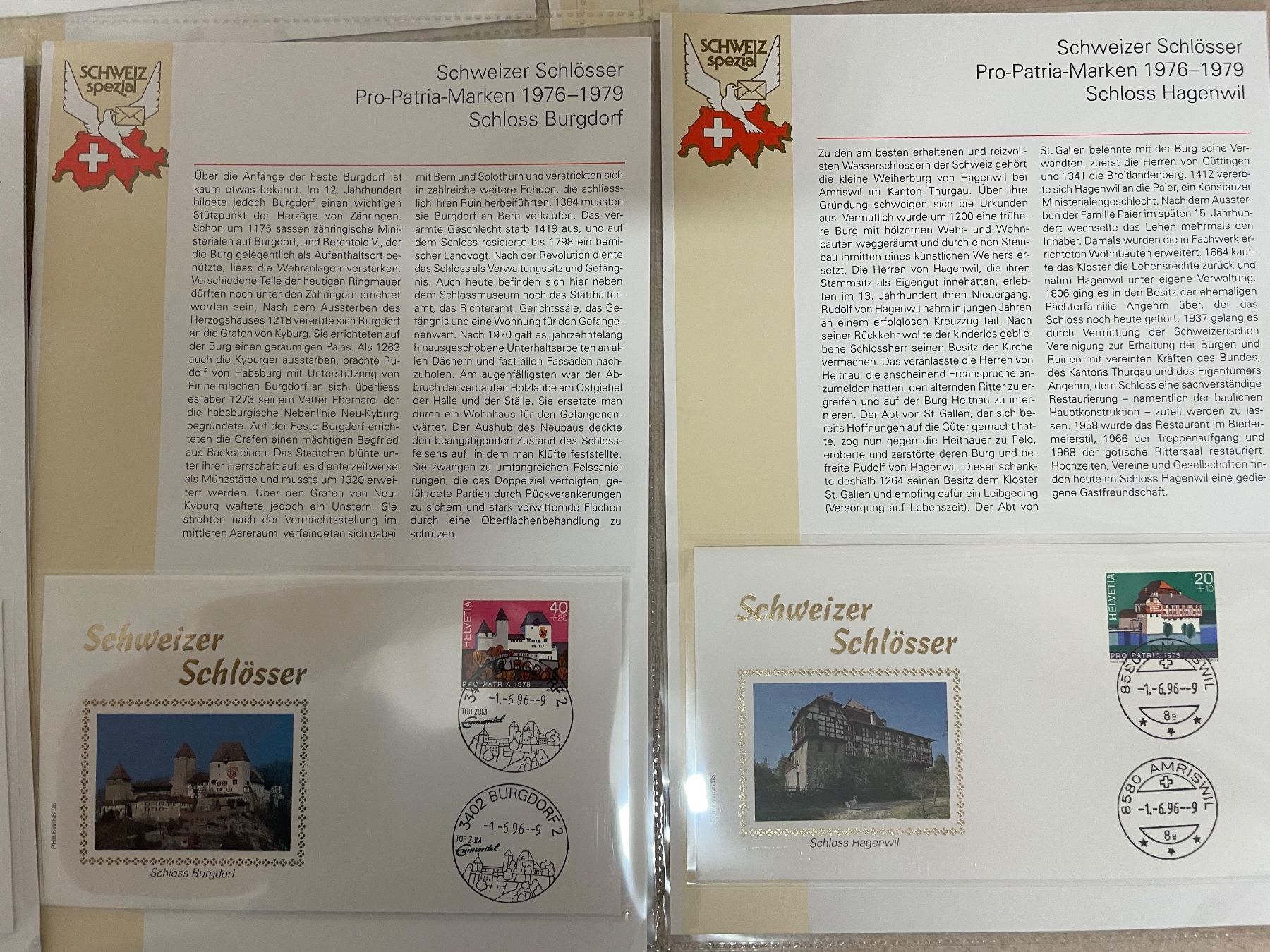 Alle Briefmarken: 16 châteaux, auf Deutsch – Gebraucht aus Sonceboz-Sombeval von Comment2 4