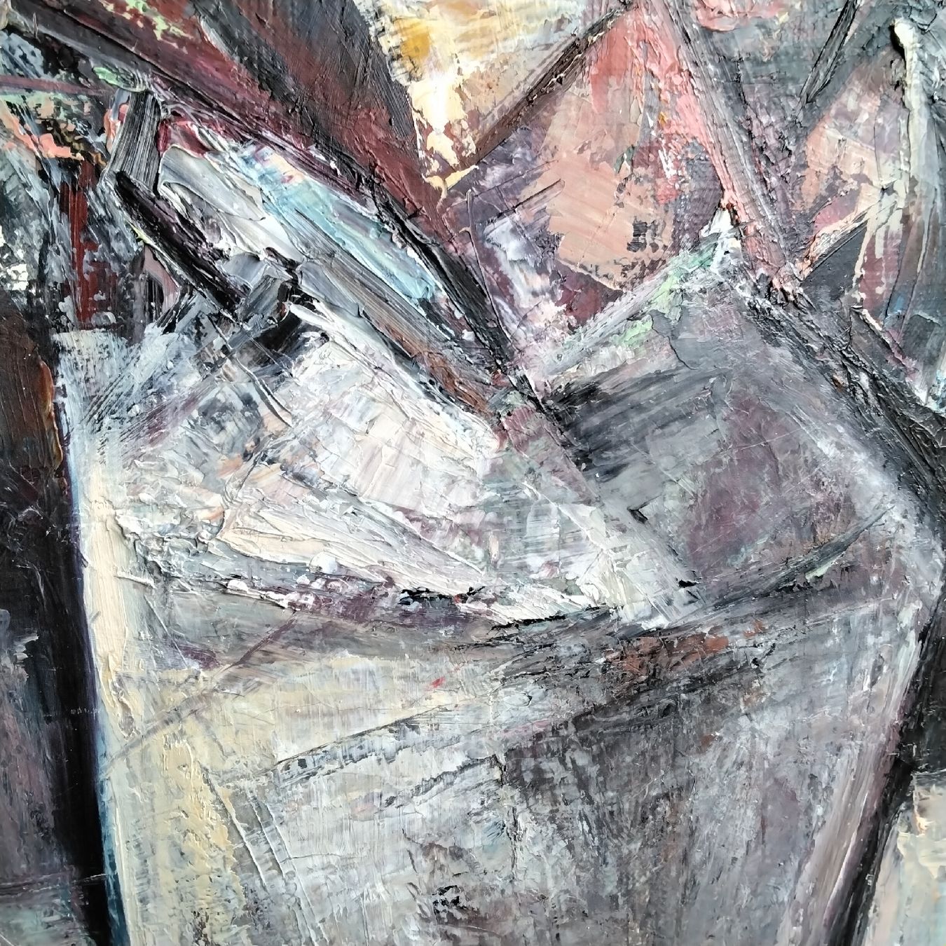 Dipinti: Abstraktes Ölgemälde, Blumen, gerahmt – Usato da Rothenburg venduto da utrillo 3