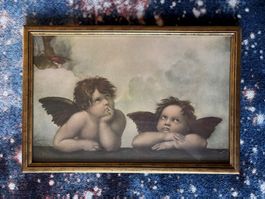 Raffaelo Santi, 2 Engel, Bild gerahmt