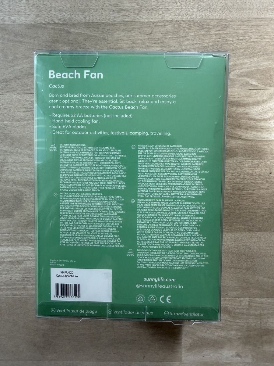 Ventilatori: Sunnylife Beach Fan Cactus Ventilator  – Nuovo e nell'imballaggio originale da Effretikon venduto da Saendu24 1