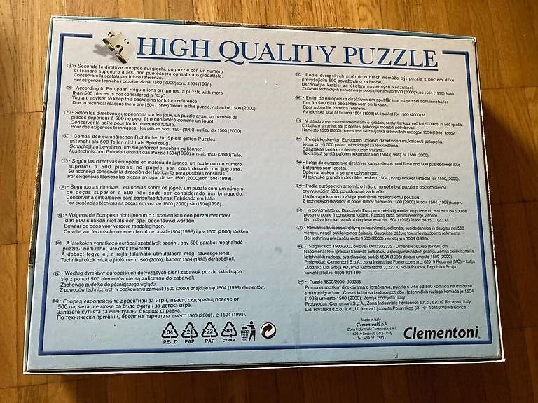 Clementoni Puzzle: CLEMENTONI Puzzle Old Map 2000 Teile – Usato da Winterthur venduto da Quilterin 2