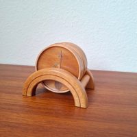 Dessous de verre en bois et fleurs séchées