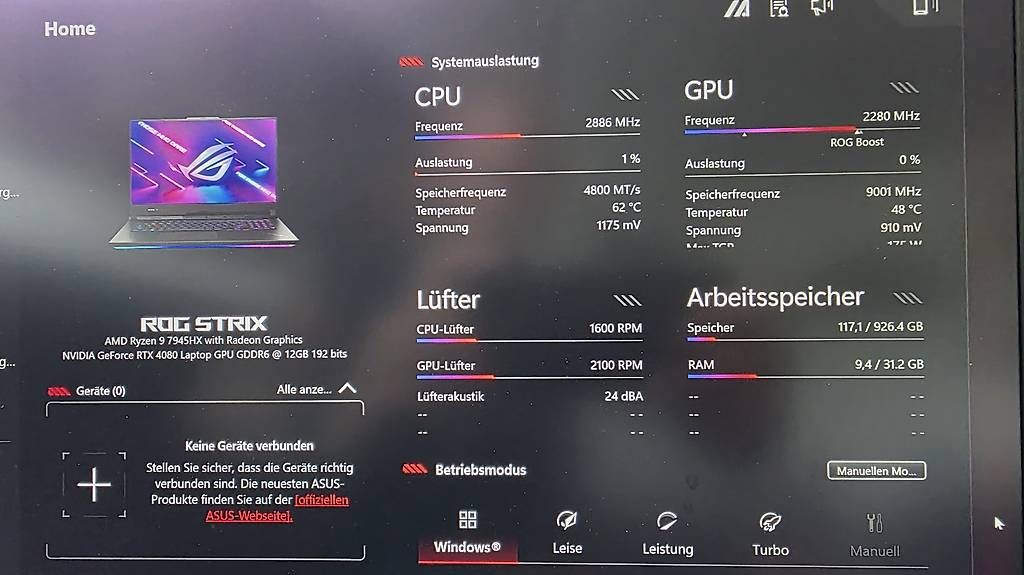 Notebook: ASUS Gaming Notebook RTX 4080 Ryzen 9 32GB RAM – Usato da Pfäffikon ZH venduto da Rhinsider 1