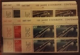 678) 100 Jahre Eisenbahnen im 4-Block postfrisch