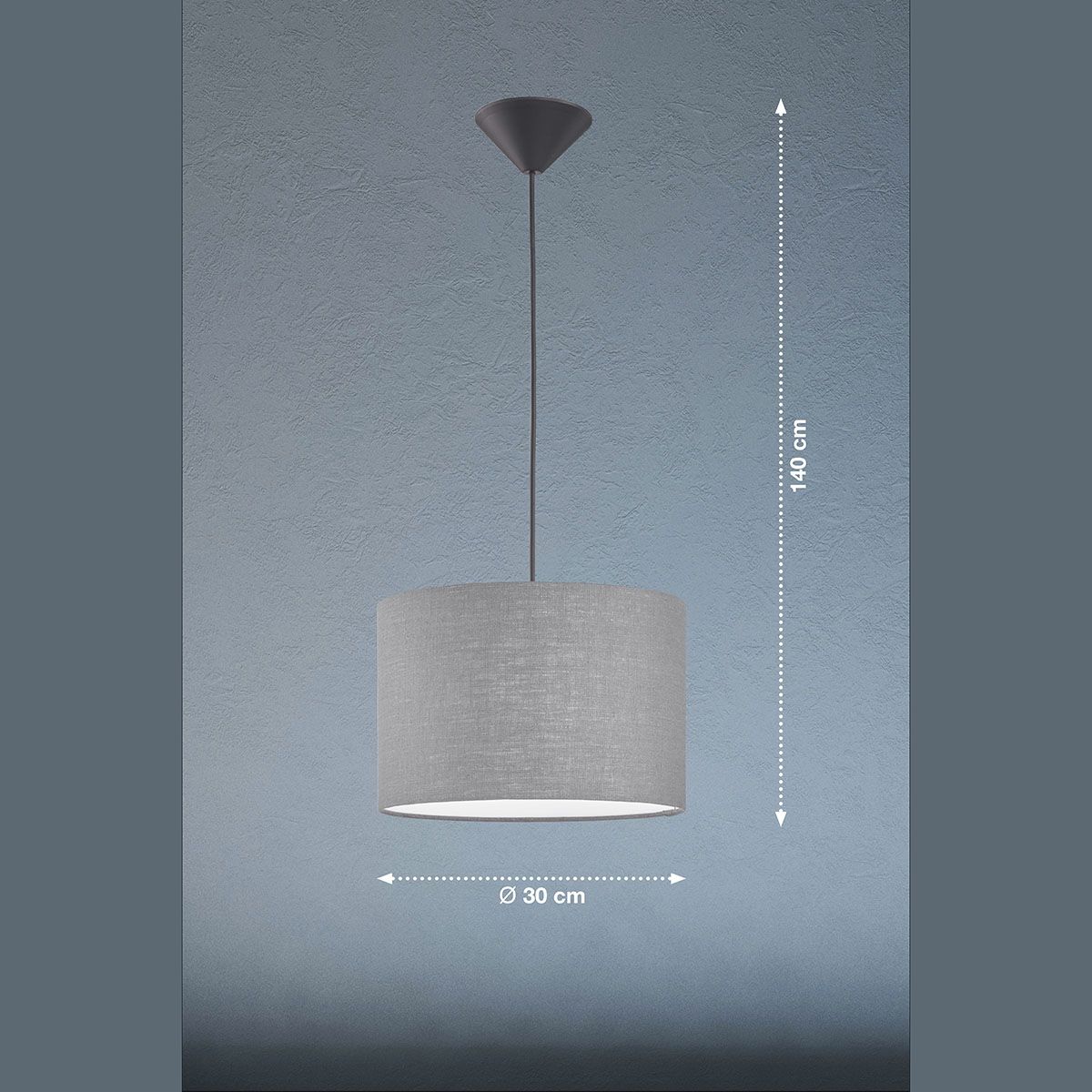 Lampadari & plafoniere: Pendelleuchte, Stoffschirm, 30 cm Ø – Nuovo (secondo la descrizione) da Kreuzlingen venduto da Smart-Light 2