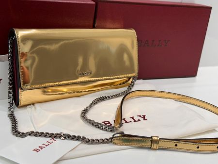 Elegante Bally Tasche, Gold, neuwertig, original in der Box