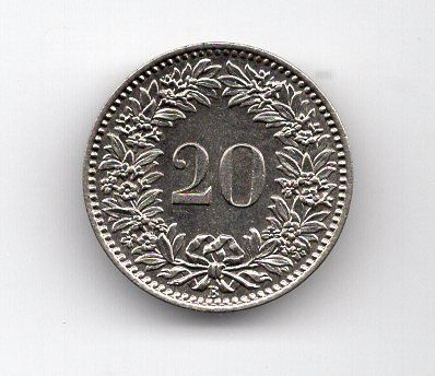 Tutti le monete: (2226) 20 Rappen, 1912, Super, stgl – Usato da Rüthi (Rheintal) venduto da erdnuessli1
