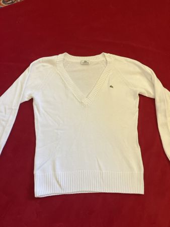 Lacoste Pullover weiss Grösse 42 Neu