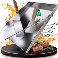 Grillplatte Plancha Grill Platte dickem rostfreiem Edelstahl
