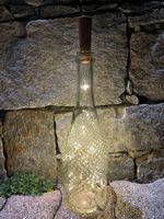 Dekoflasche "Freixenet" mit Lichterkette