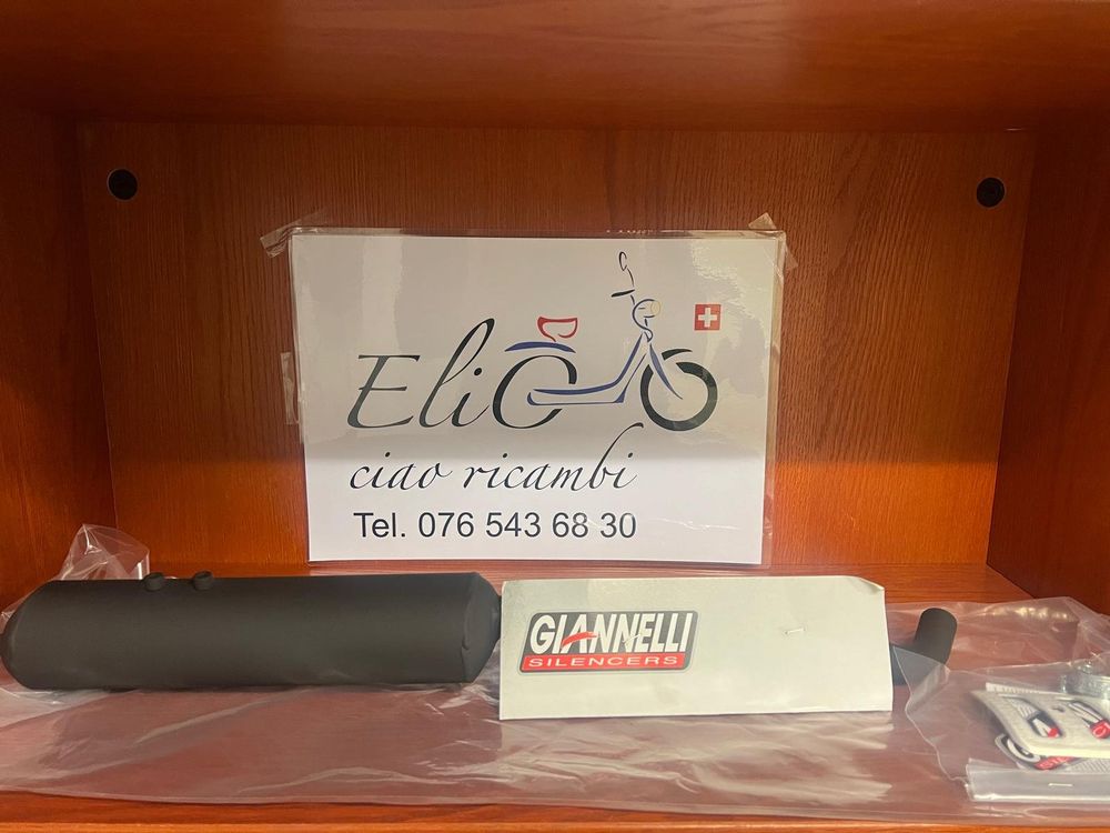 Marmitta Per Piaggio Ciao Ovale '83/01 - Originale GIANNELLI Power, Nera Con Protezione Alluminio