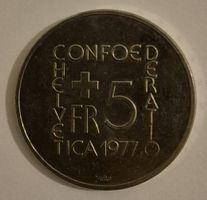 Pièce de 5 francs suisse 1977 - Pestalozzi